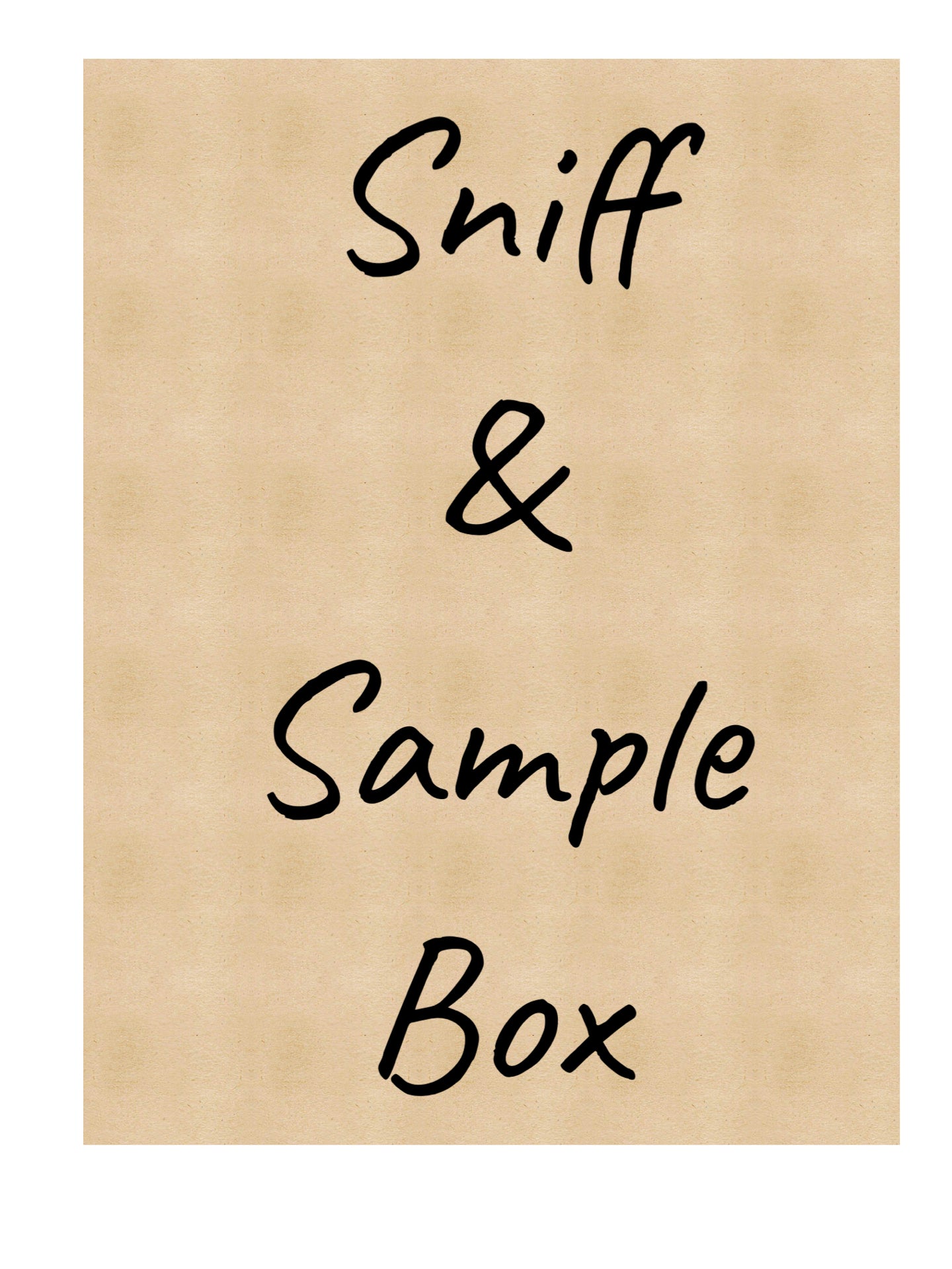 Sniff & Sample Box